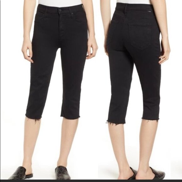 MOTHER Denim - Mother Rascal Knicker Fray High Waisted Capri Jean Sz 31